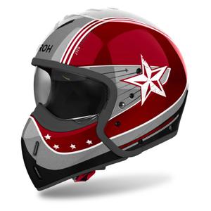 Casca moto modulara Airoh J110 Command rosu lucios