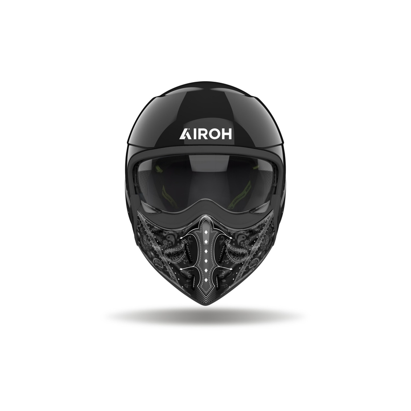 Casca moto modulara Airoh J110 Paesly negru lucios