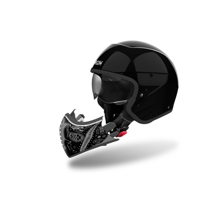 Casca moto modulara Airoh J110 Paesly negru lucios