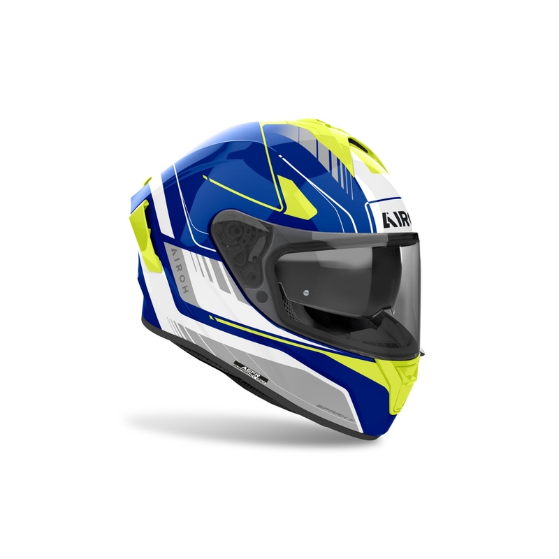 Casca moto integrala Airoh SPARK 2 Chrono albastru-galben lucios