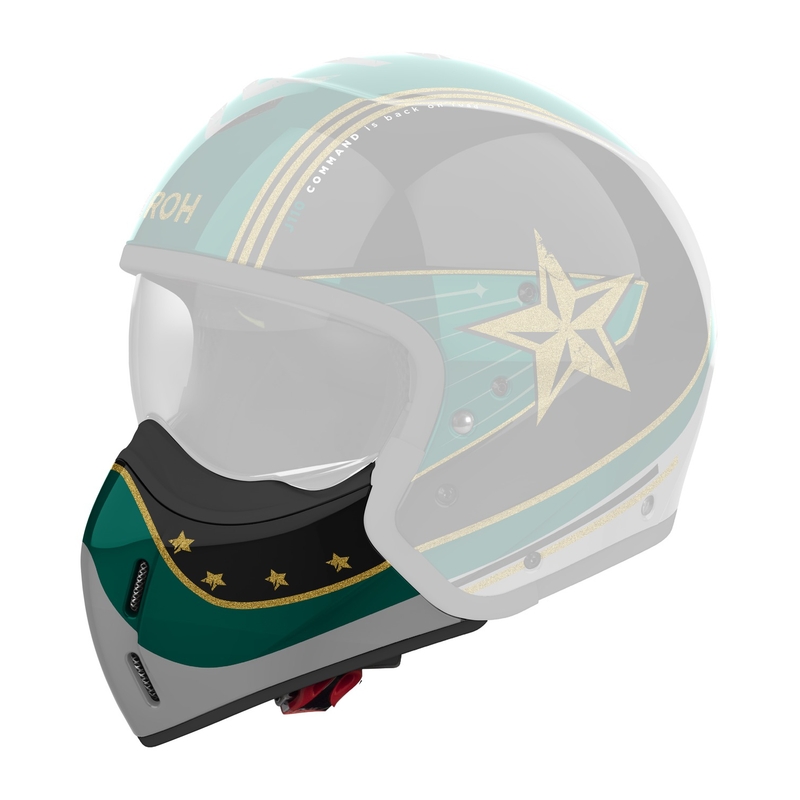 Apărătoare pentru bărbie pentru căștile Airoh J110 Command verde lucios