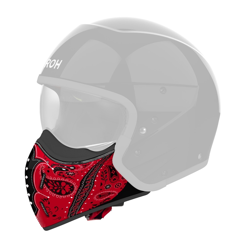 Apărătoare pentru bărbie pentru căști Airoh J110 Paesly roșu lucios