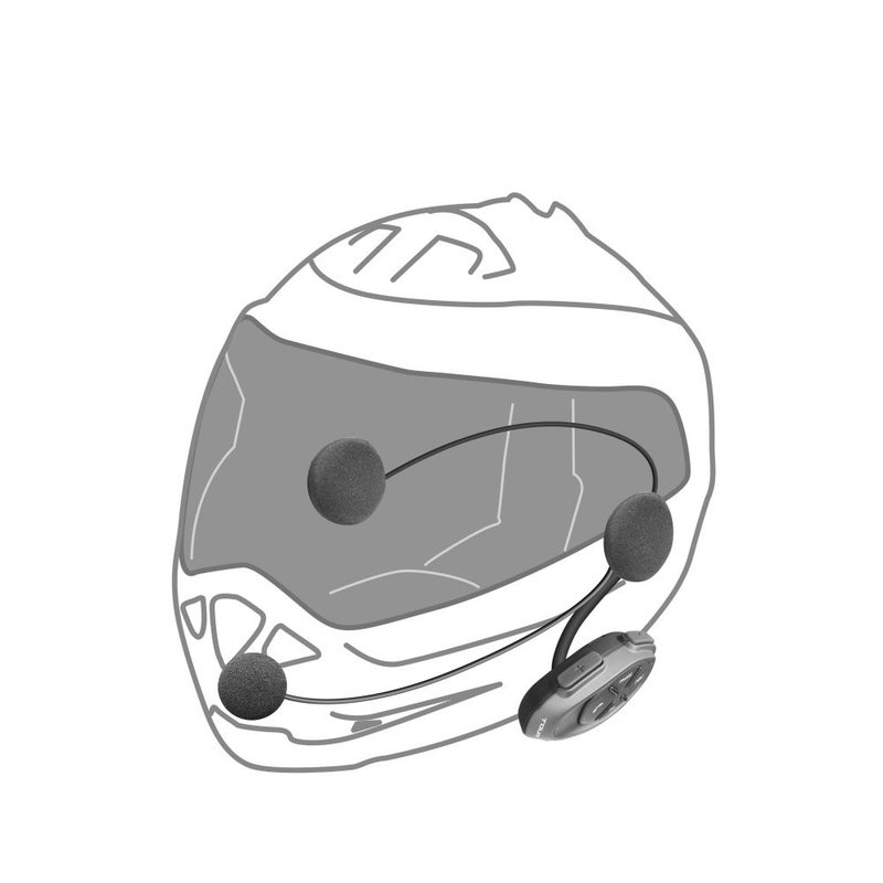 Interfon Bluetooth handsfree CellularLine TOUR HD Pachet dublu 2 buc