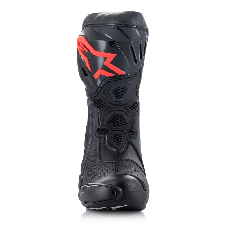 Ghete moto Alpinestars Supertech R negru-alb-rosu fluo-galben fluo