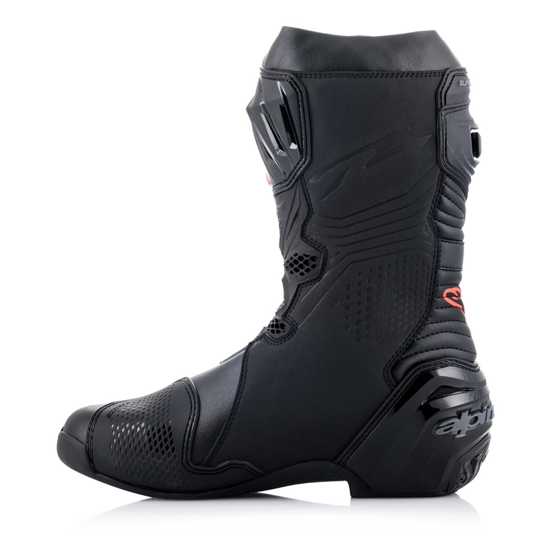 Ghete moto Alpinestars Supertech R negru-alb-rosu fluo-galben fluo