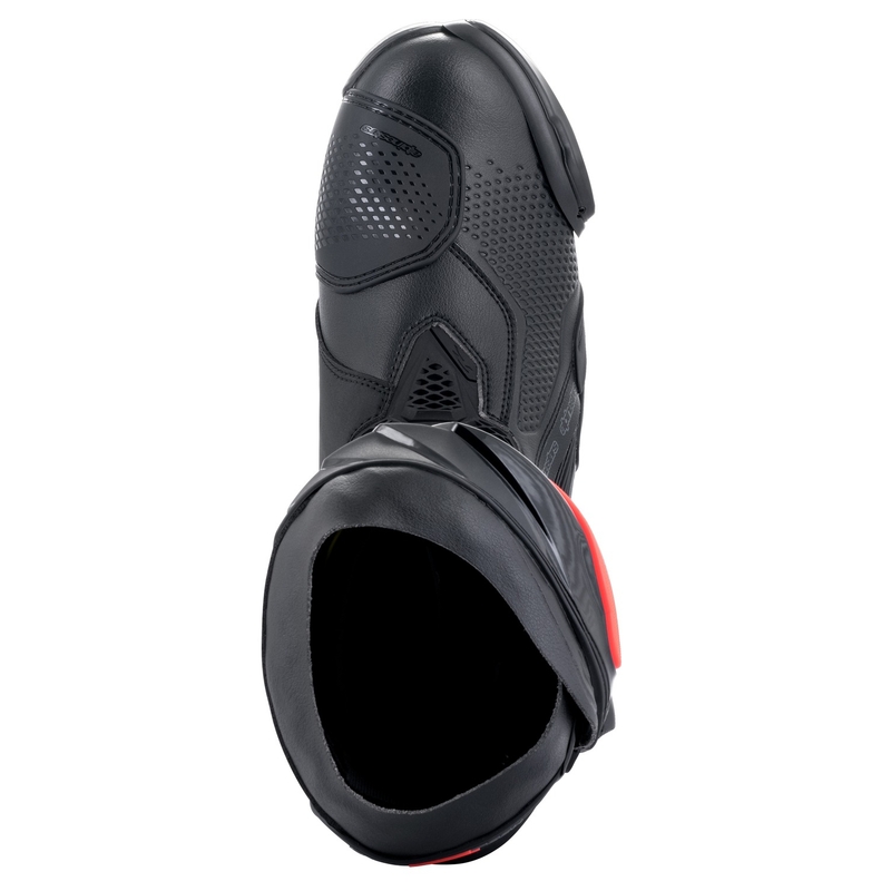 Ghete moto Alpinestars Supertech R negru-alb-rosu fluo-galben fluo
