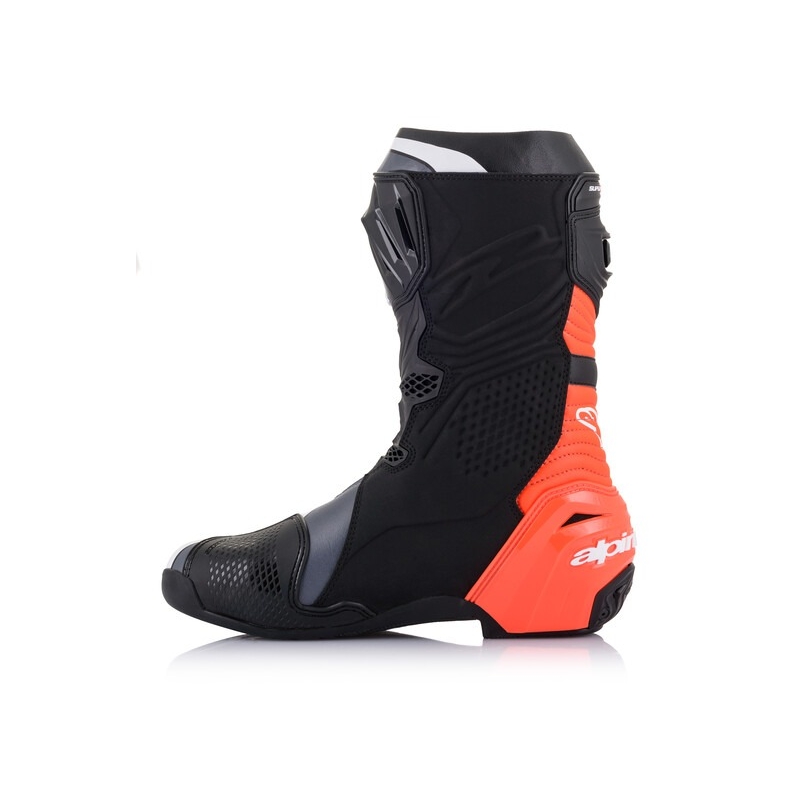 Ghete moto Alpinestars Supertech R negru-rosu fluo-alb-gri