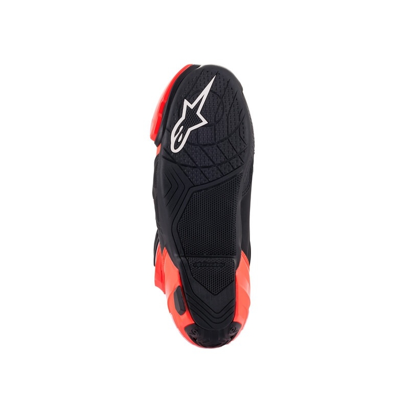 Ghete moto Alpinestars Supertech R Vented negru-alb-rosu fluo