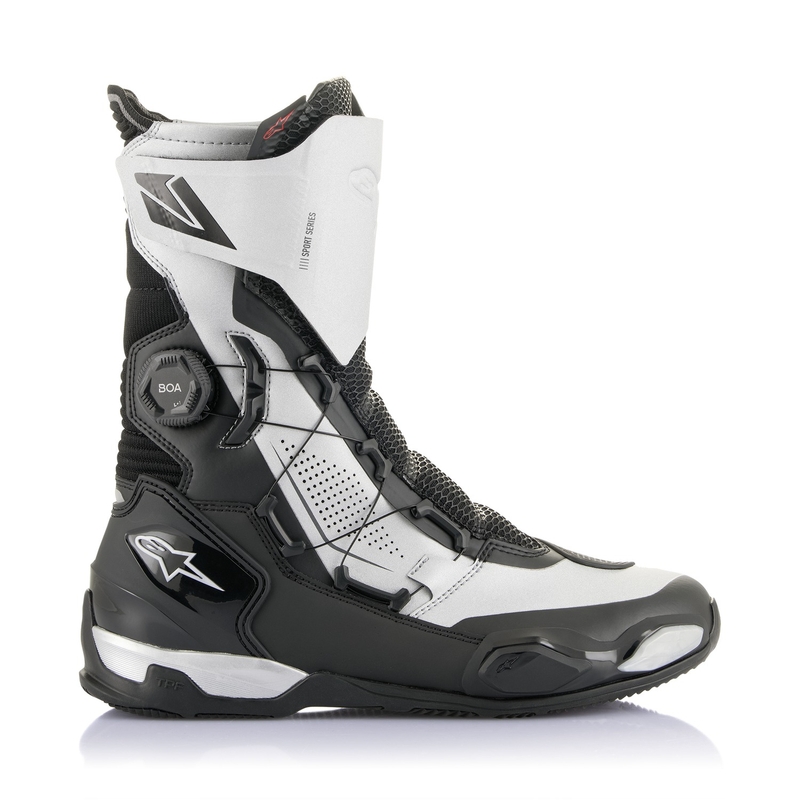 Cizme moto Alpinestars SP-X BOA negru-argintiu