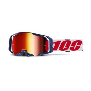 Ochelari de motocross 100% ARmatic Mach Z cu plexiglas roșu
