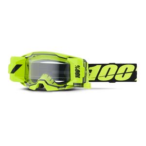 Ochelari de motocross 100% ARmatic Forecast galben cu plexiglas transparent