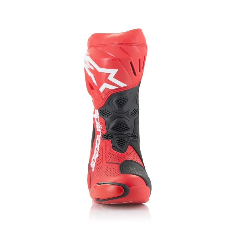 Ghete moto Alpinestars Supertech R Vented rosu fluo
