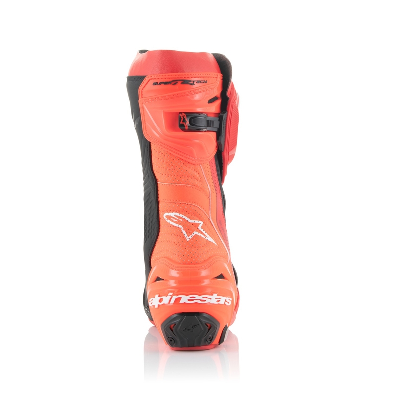 Ghete moto Alpinestars Supertech R Vented rosu fluo