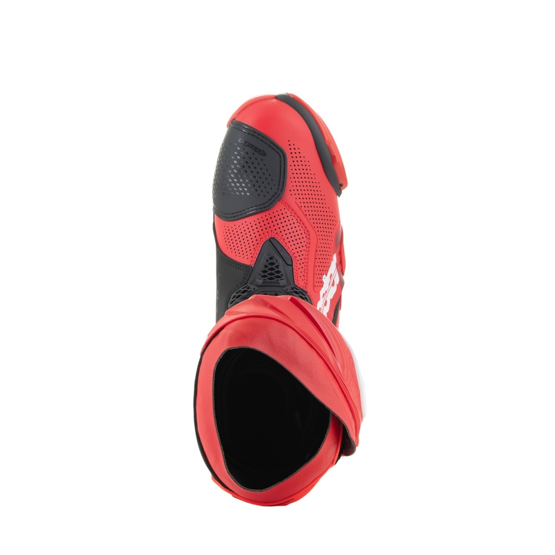 Ghete moto Alpinestars Supertech R Vented rosu fluo