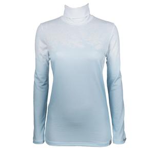 Tricou termic de damă nanosilver® Frozen albastru-alb II