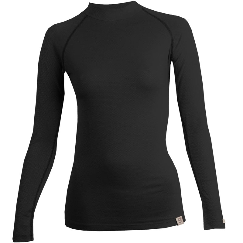Tricou termic pentru femei nanosilver® MERINO negru