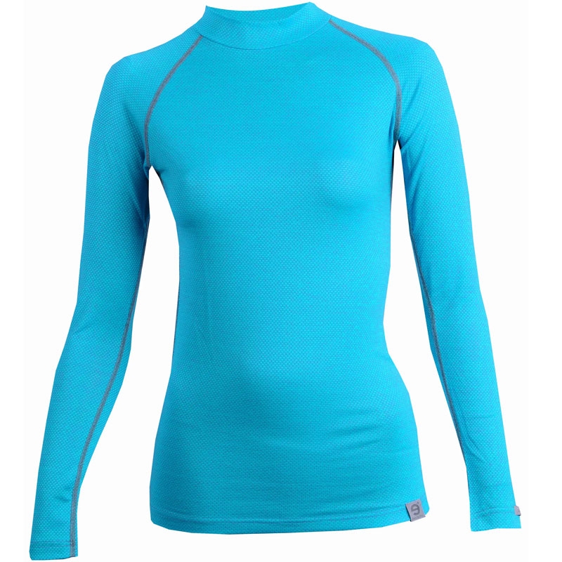 Tricou termic de damă nanosilver® MERINO albastru lichidare