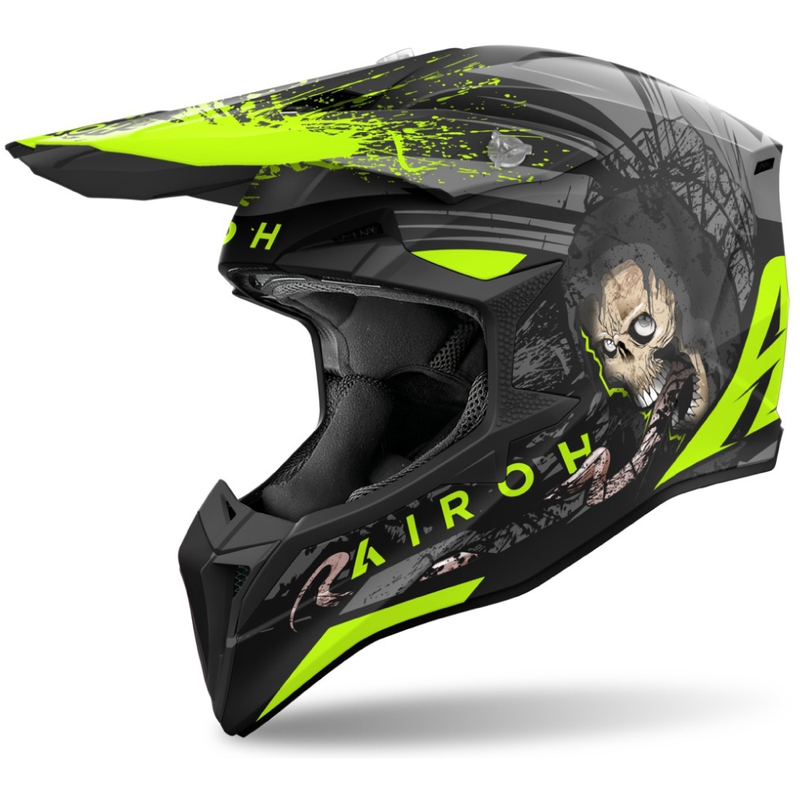 Cască motocross Airoh Wraaap Darkness mată