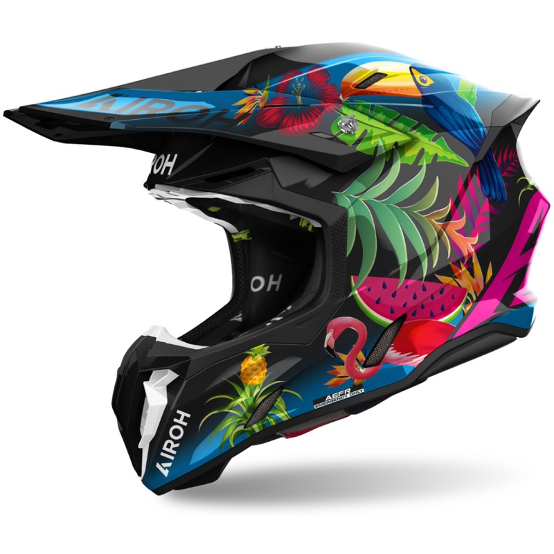 Casca motocross Airoh Twist 3 Amazonia 2024 lucioasa
