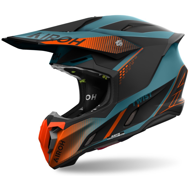 Casca motocross Airoh Twist 3 Shard portocaliu mat