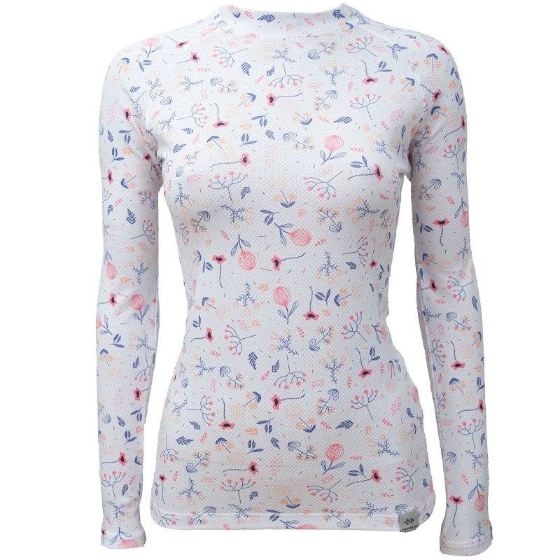 Tricou termic pentru femei nanosilver® Bloom alb
