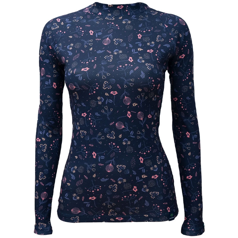 Tricou termic de damă nanosilver® Bloom albastru închis