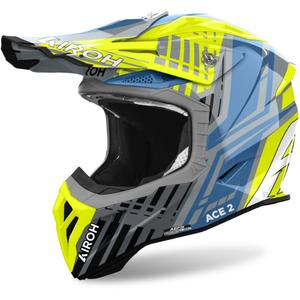 Casca motocross Airoh Aviator Ace 2 Stream 2024 galben lucios