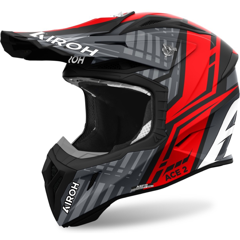 Cască motocross Airoh Aviator Ace 2 Proud, roșie mată