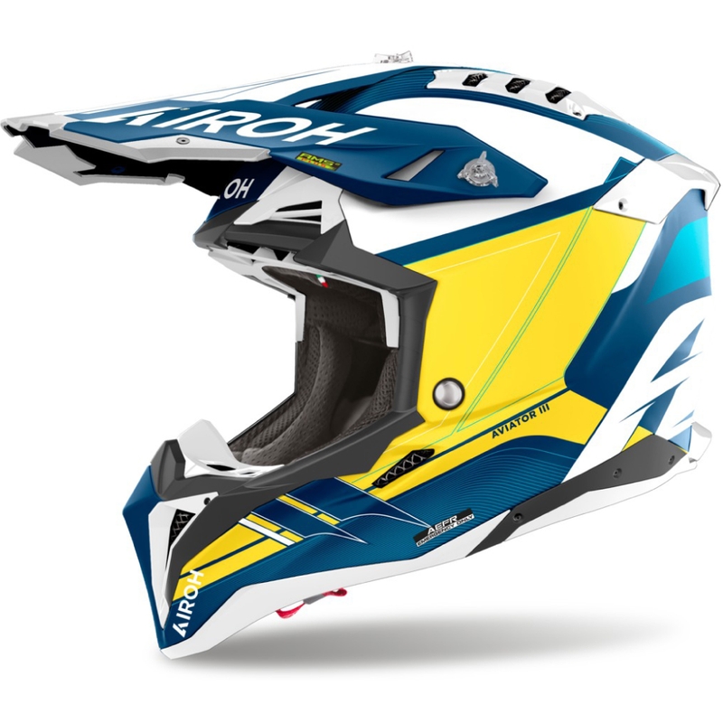 Cască motocross Airoh Aviator 3 Saber albastru mat