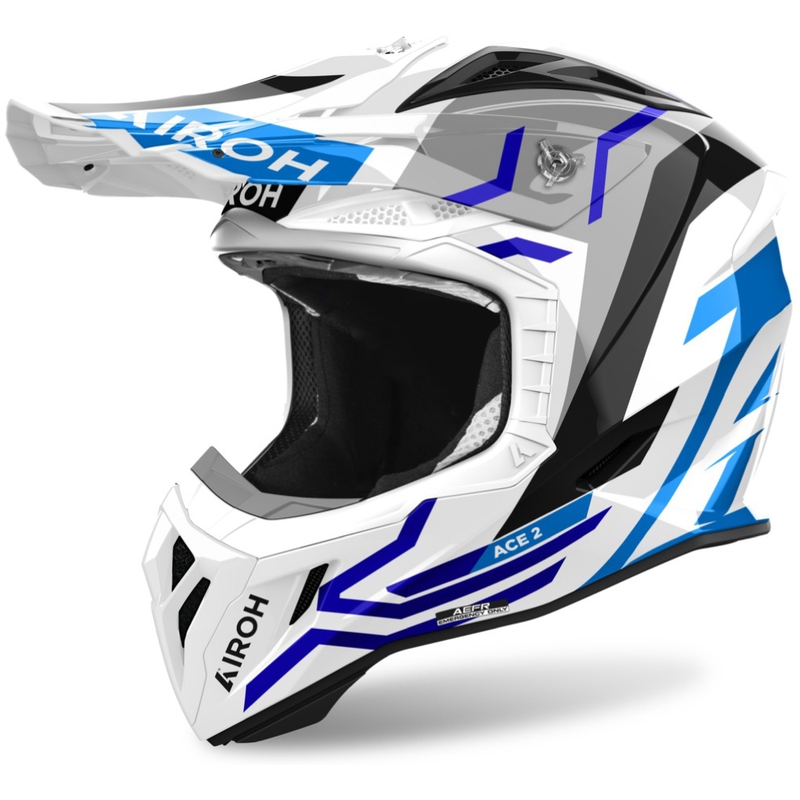 Cască motocross Airoh Aviator Ace 2 Ground albastru lucios