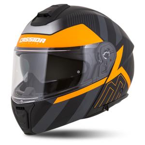 Cască de motocicletă rabatabilă Cassida Modulo 2.1 Profile negru-gri-portocaliu mat