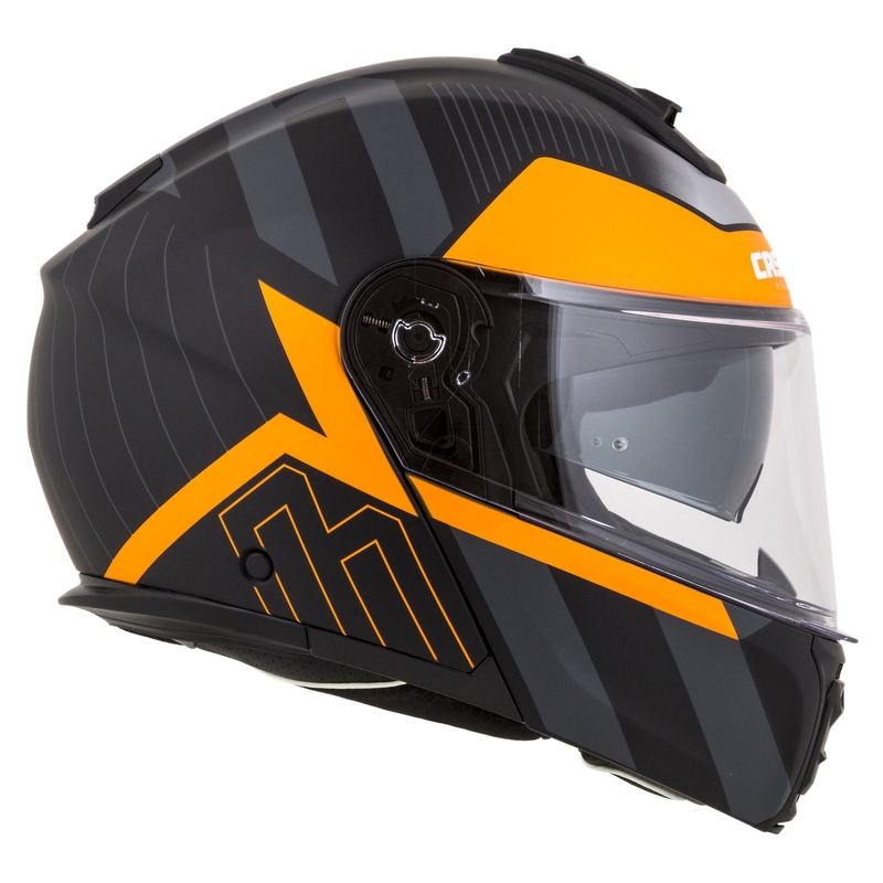 Cască de motocicletă rabatabilă Cassida Modulo 2.1 Profile negru-gri-portocaliu mat