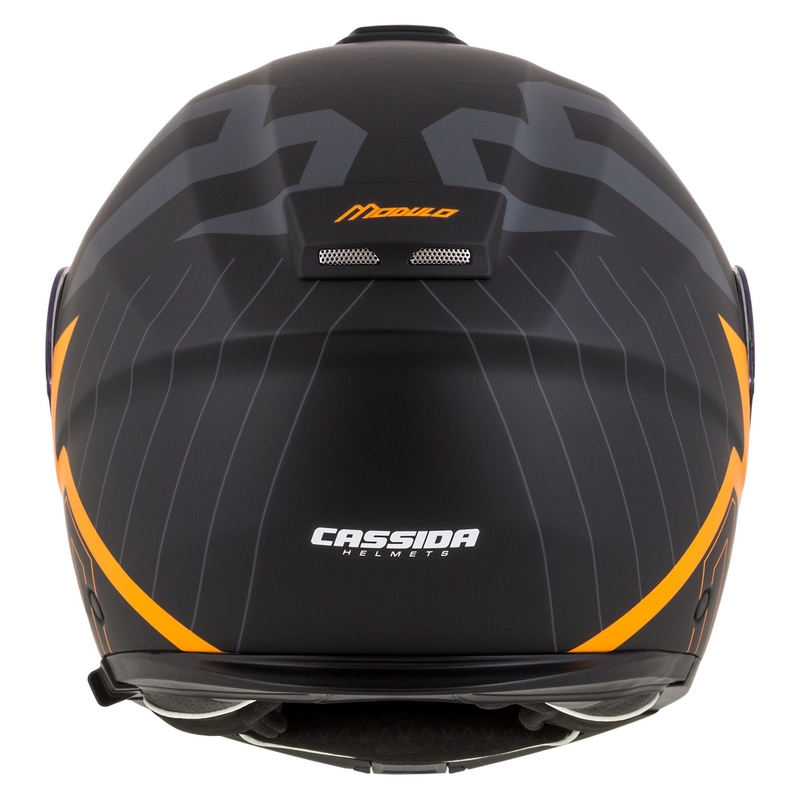 Cască de motocicletă rabatabilă Cassida Modulo 2.1 Profile negru-gri-portocaliu mat