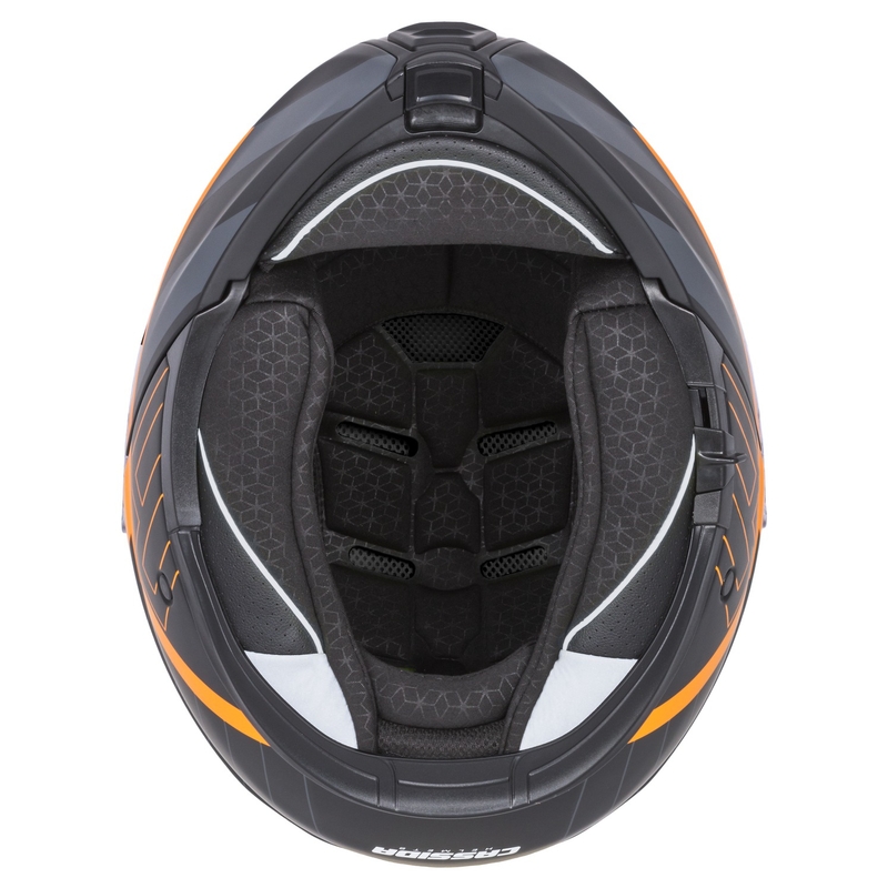 Cască de motocicletă rabatabilă Cassida Modulo 2.1 Profile negru-gri-portocaliu mat