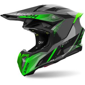 Casca motocross Airoh Twist 3 Shard 2024 verde lucios