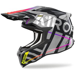Casca Motocross Airoh Strycker Brave 2024 Gri Luciu lichidare