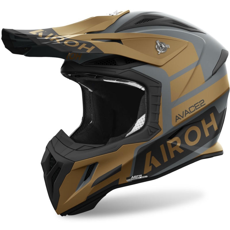 Cască motocross Airoh Aviator Ace 2 Sake, auriu mat