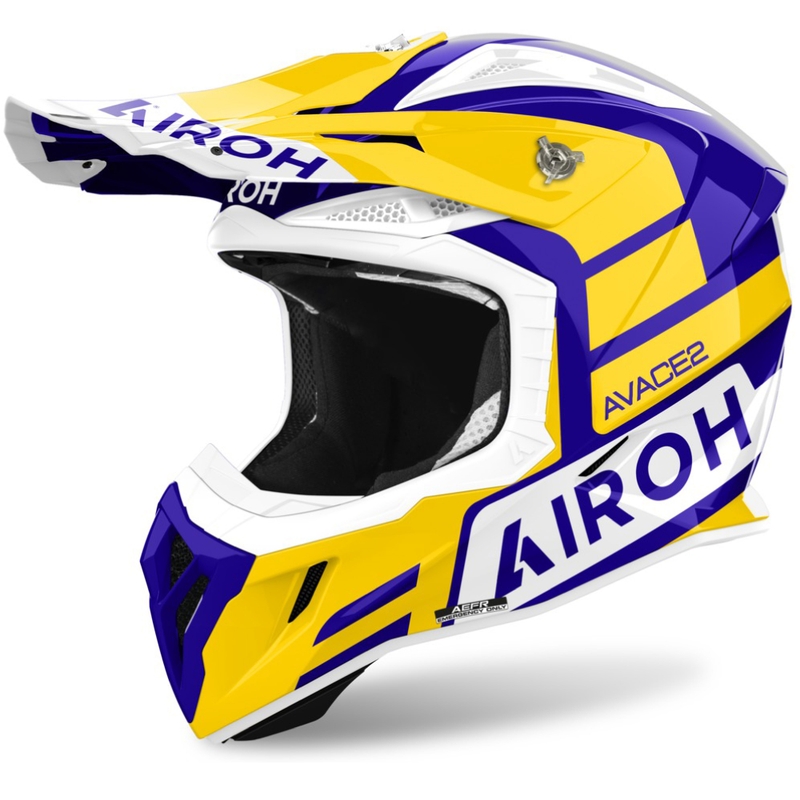 Cască motocross Airoh Aviator Ace 2 Sake, galben lucios