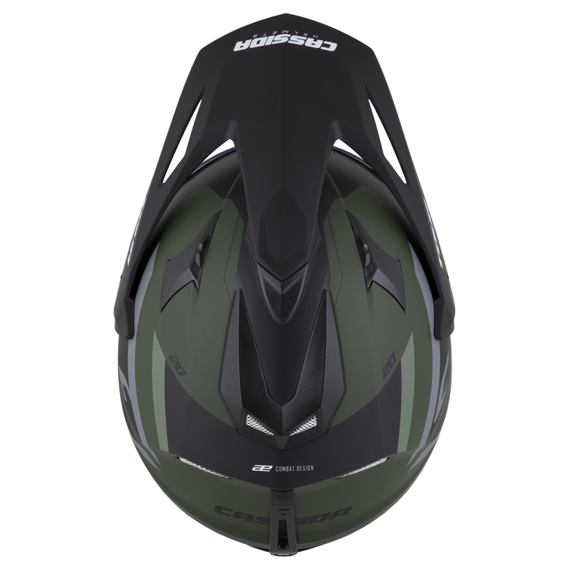 Casca enduro Cassida Tour 2.0 X-tra verde-gri-negru mat cu vizor negru mat