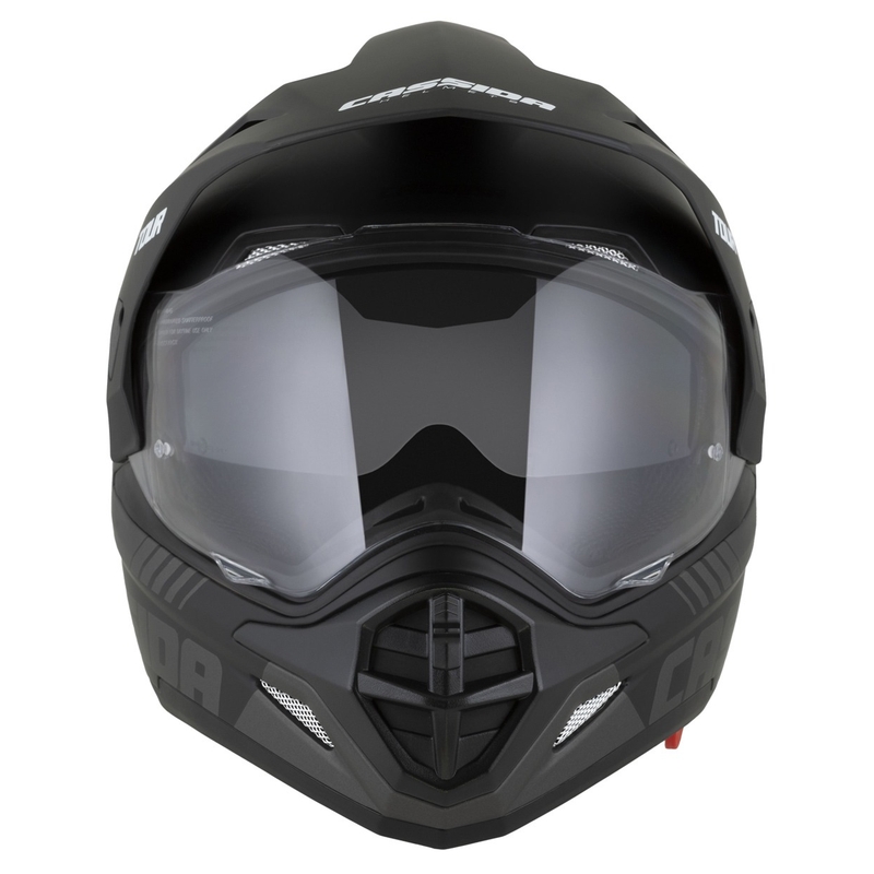 Casca enduro Cassida Tour 2.0 Dual negru-gri mat cu vizor negru mat