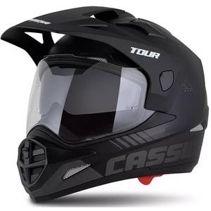 Casca enduro Cassida Tour 2.0 Dual negru-gri mat cu vizor negru mat