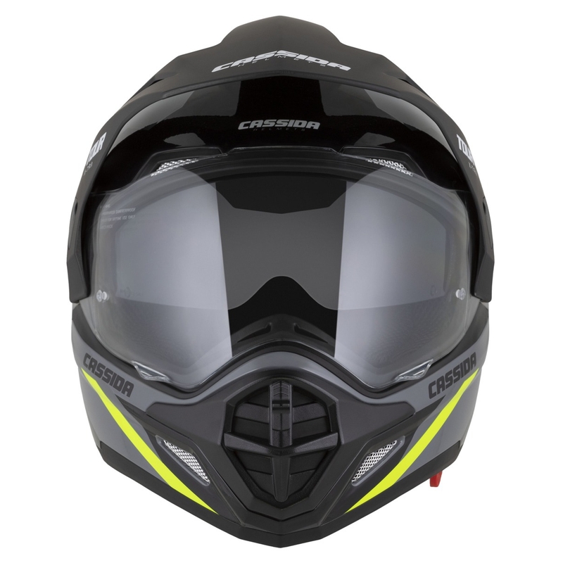 Casca enduro Cassida Tour 2.0 X-tra gri-galben fluor-negru cu vizor negru mat