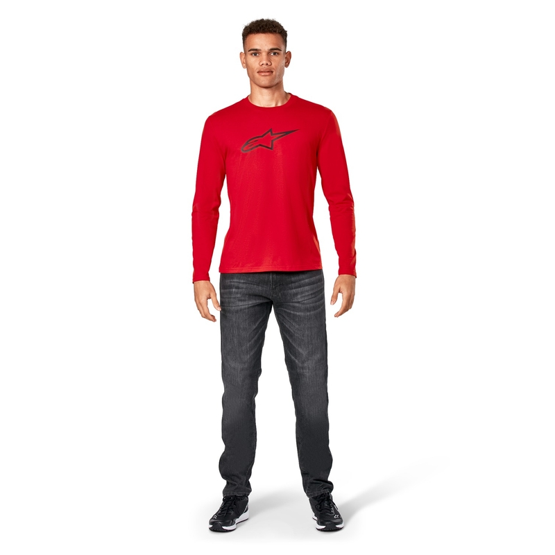 Tricou cu mânecă lungă Alpinestars Backhand CSF, roșu