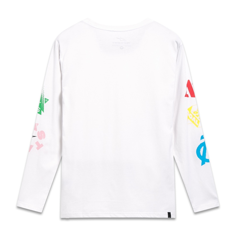 Tricou alb cu mânecă lungă Alpinestars Brundo CSF