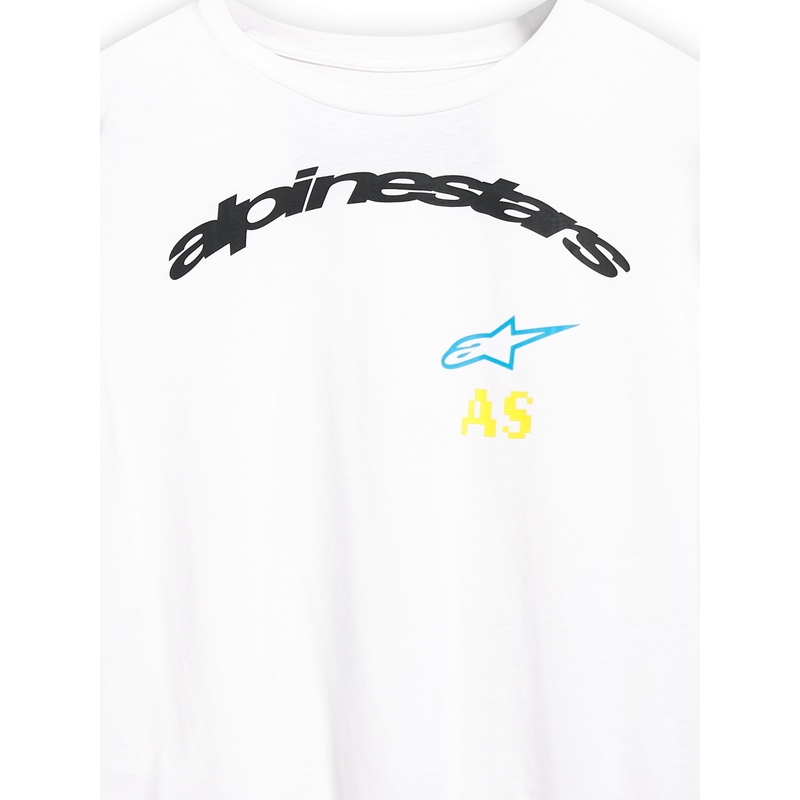 Tricou alb cu mânecă lungă Alpinestars Brundo CSF