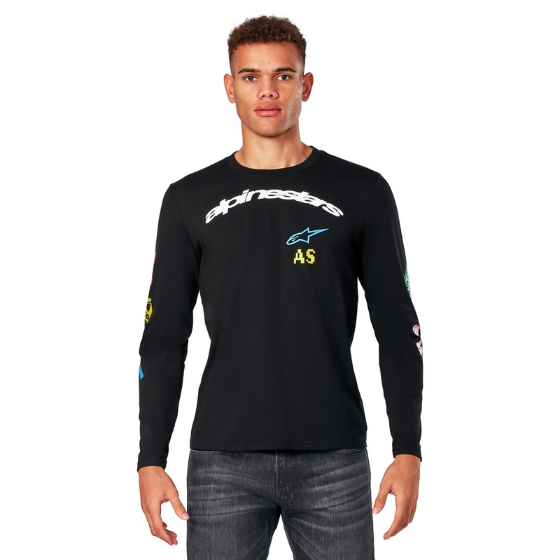 Tricou cu mânecă lungă Alpinestars Brundo CSF Negru