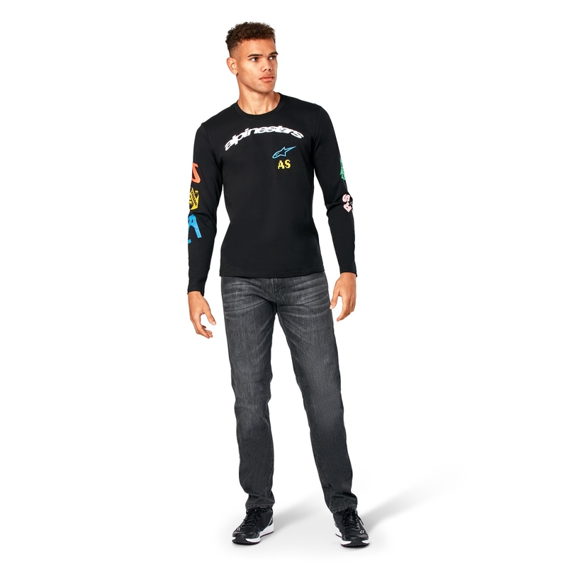 Tricou cu mânecă lungă Alpinestars Brundo CSF Negru