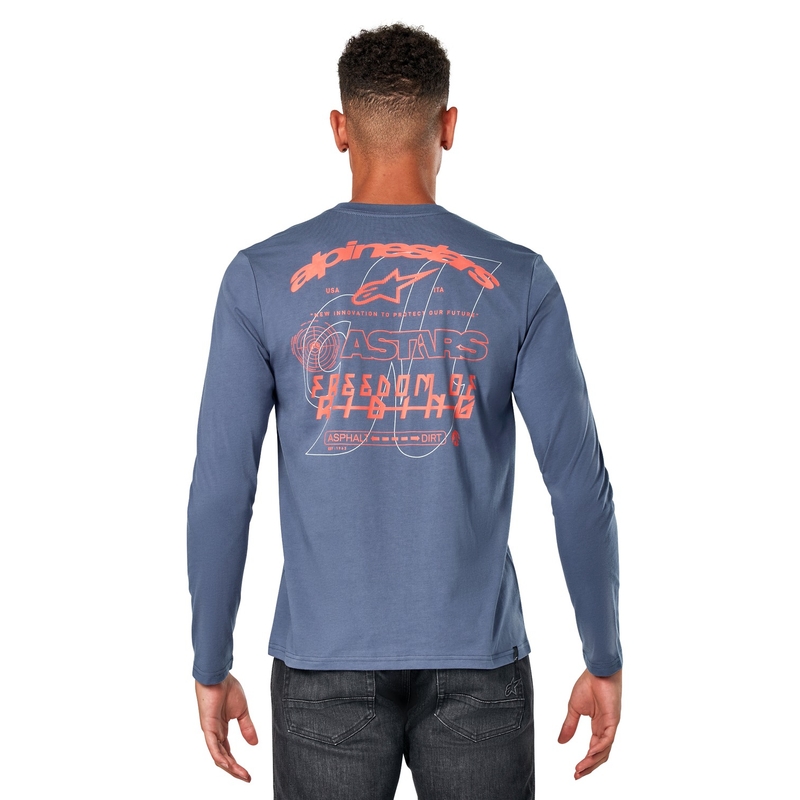 Tricou albastru cu mânecă lungă Alpinestars Vitalus CSF