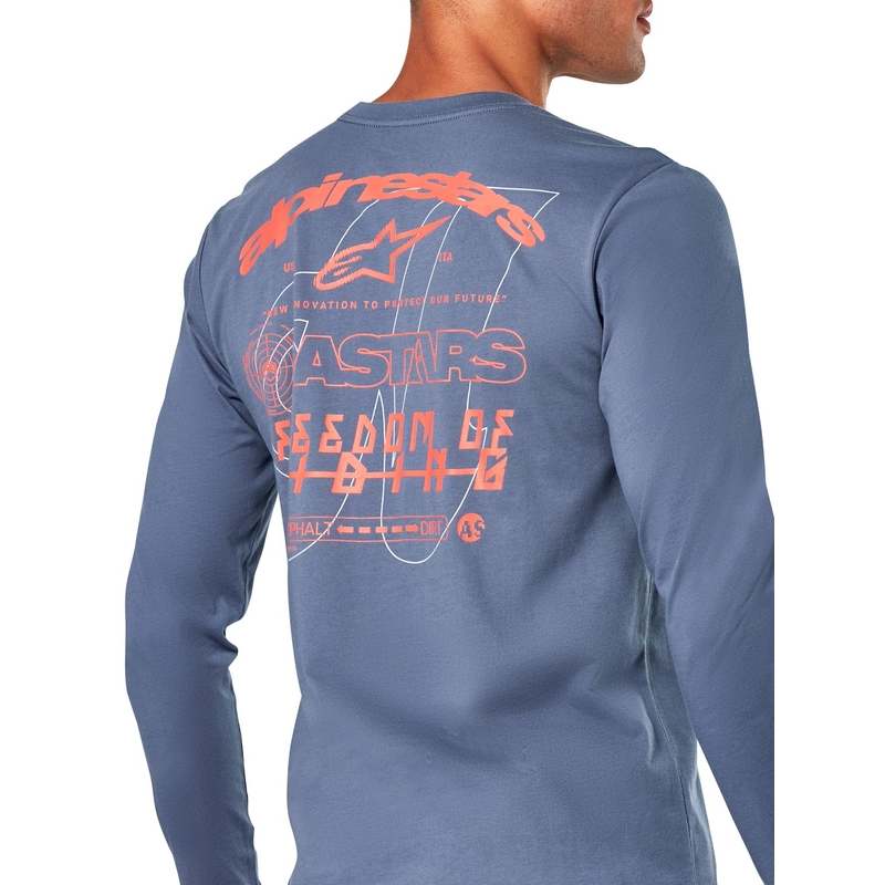 Tricou albastru cu mânecă lungă Alpinestars Vitalus CSF