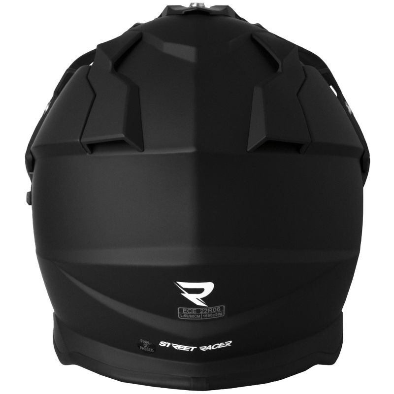 Cască de motocicletă Enduro Street Racer Ignite negru mat